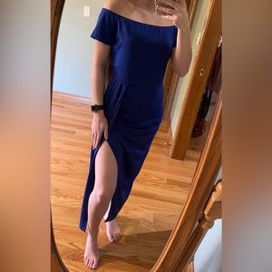 Ankle length strapless dress